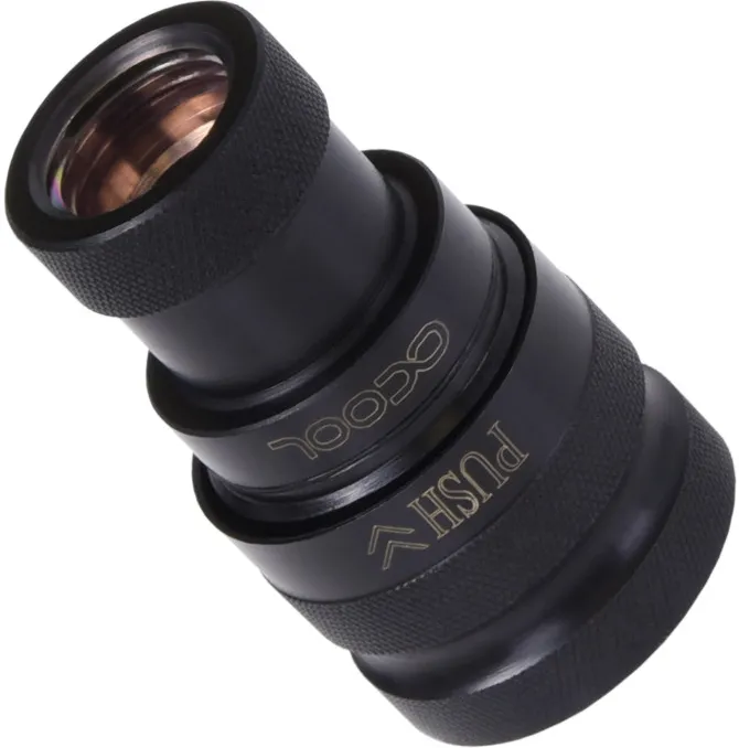 Raccord autobloquant Alphacool Eiszapfen Quick Coupling Femelle G1/4 (Noir)