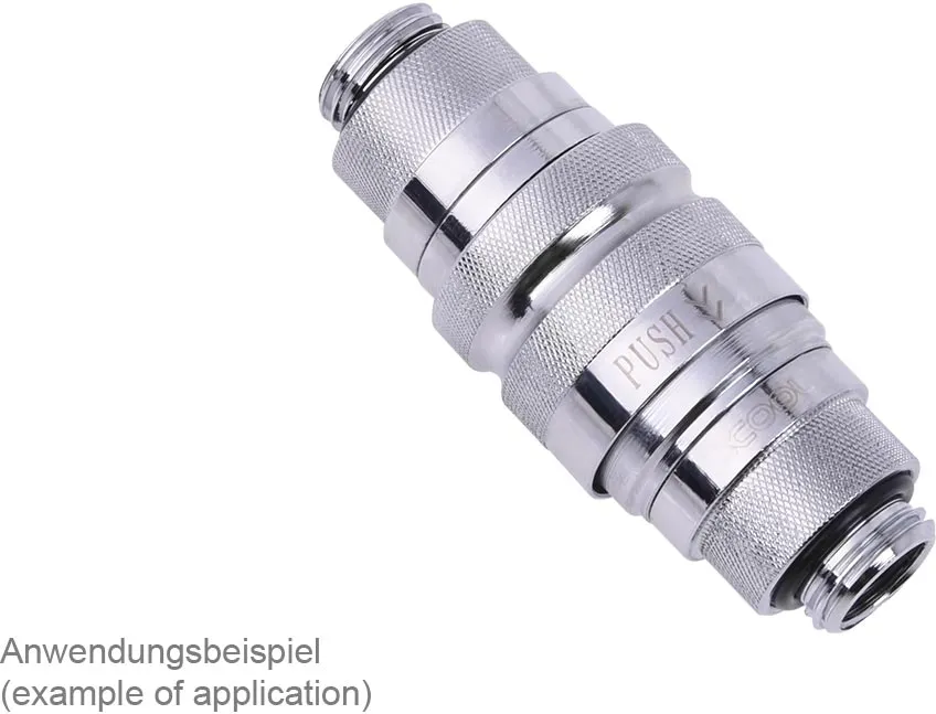 Raccord autobloquant Alphacool Eiszapfen Quick Release Femelle G1/4 (Argent)