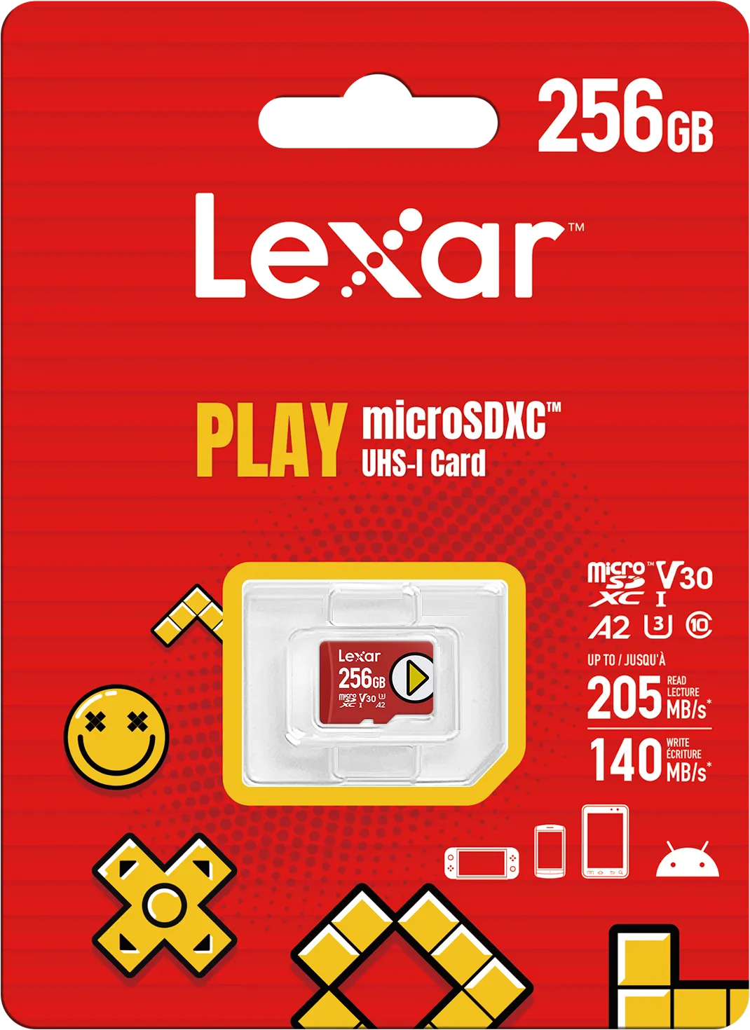 Carte mémoire Micro SD Lexar Play - 256Go