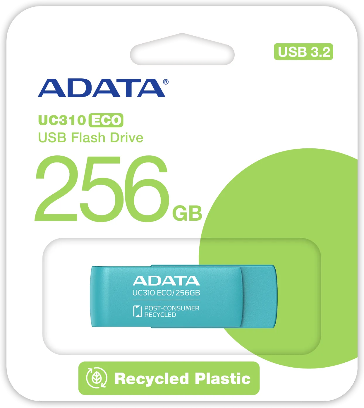 Clé USB 3.2 Adata UC310 Eco - 256Go (Bleu)
