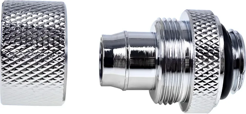 Lot de 6 Raccords à compression pour Tube Ø10/13mm - G1/4 Alphacool Eiszapfen (Argent)