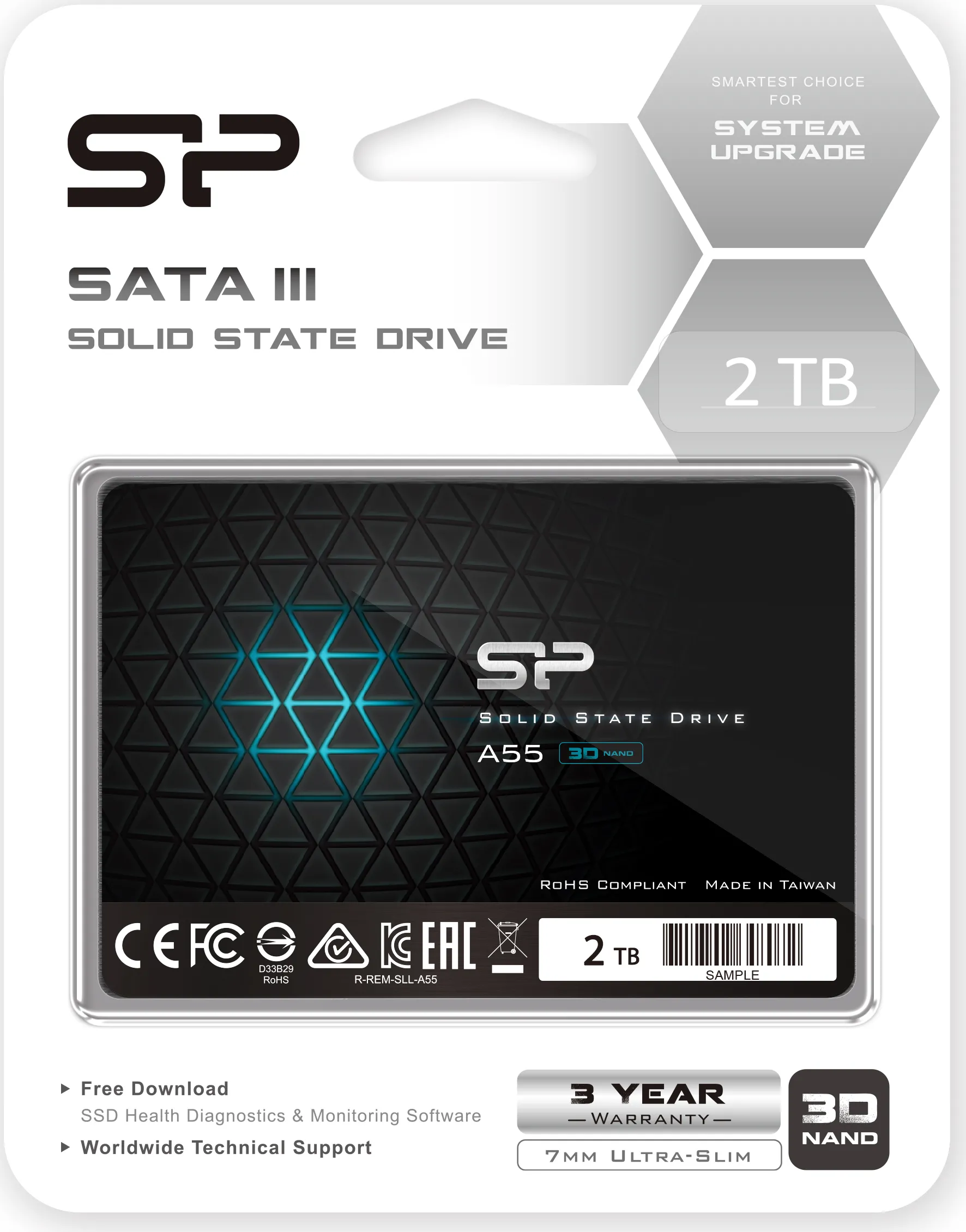 Disque SSD Silicon Power Ace A55 2To  - S-ATA 2,5"