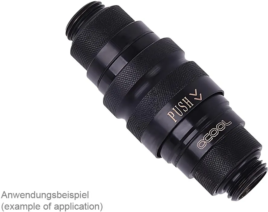 Raccord autobloquant Alphacool Eiszapfen Quick Release Femelle G1/4 (Noir)