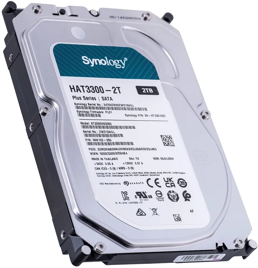 Disque Dur 3,5" Synology HDD Plus 2To - S-ATA
