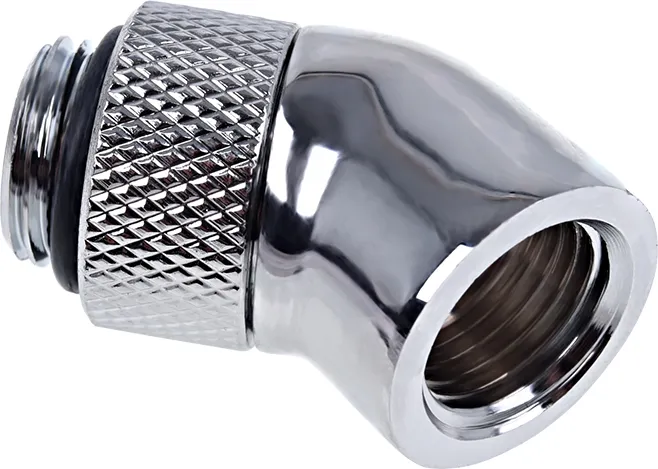 Raccord rotatif à 45° à compression pour G1/4 Alphacool Eiszapfen (Argent)