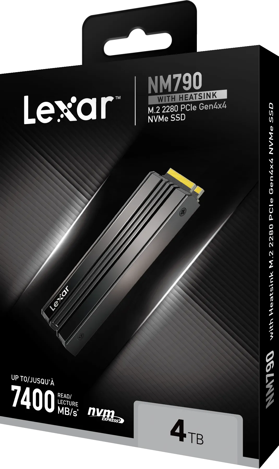 Disque SSD Lexar NM790 4To  avec dissipateur - NVMe M.2 Type 2280