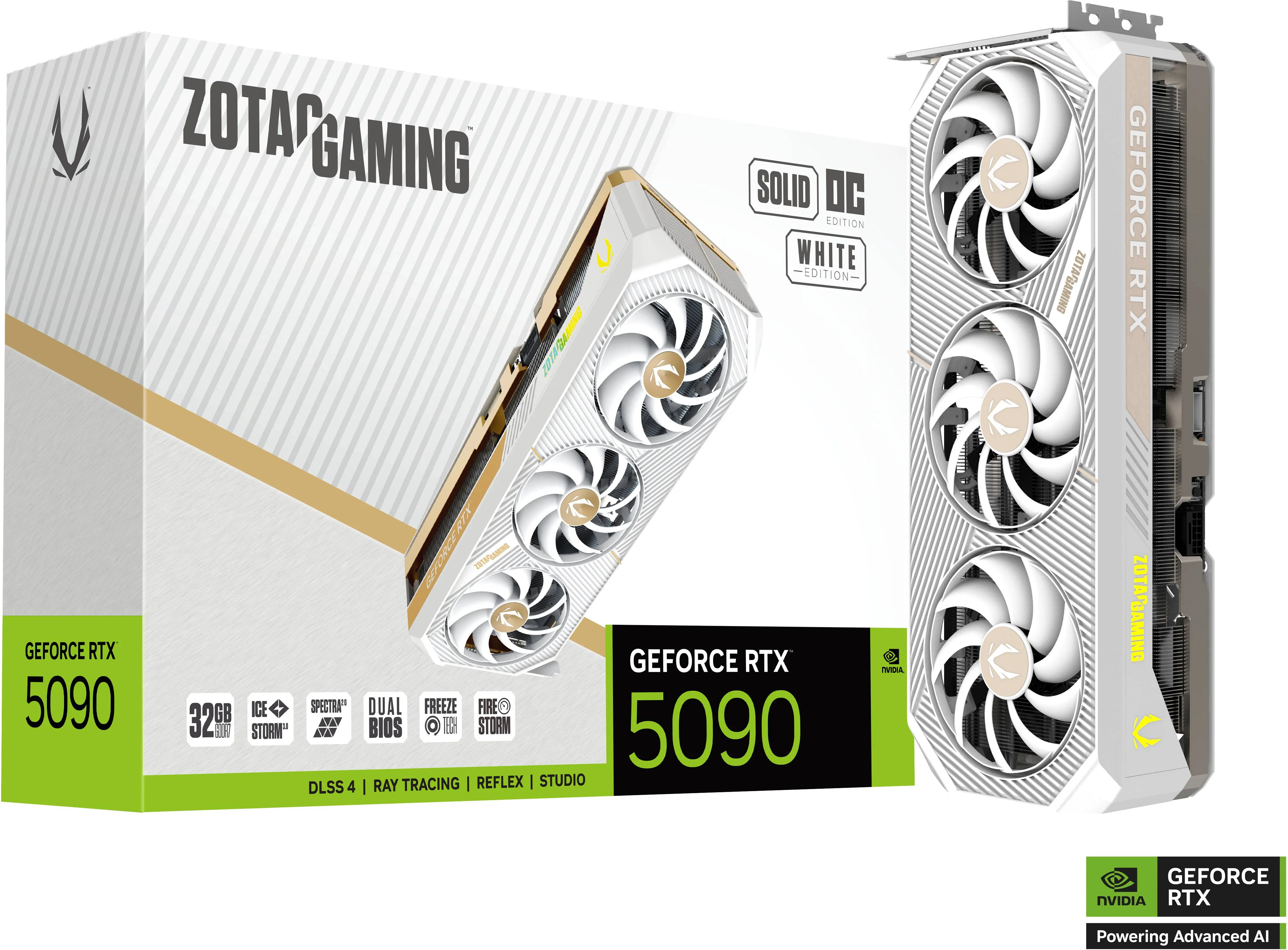 Carte Graphique Zotac Gaming GeForce RTX 5090 Solid OC White
