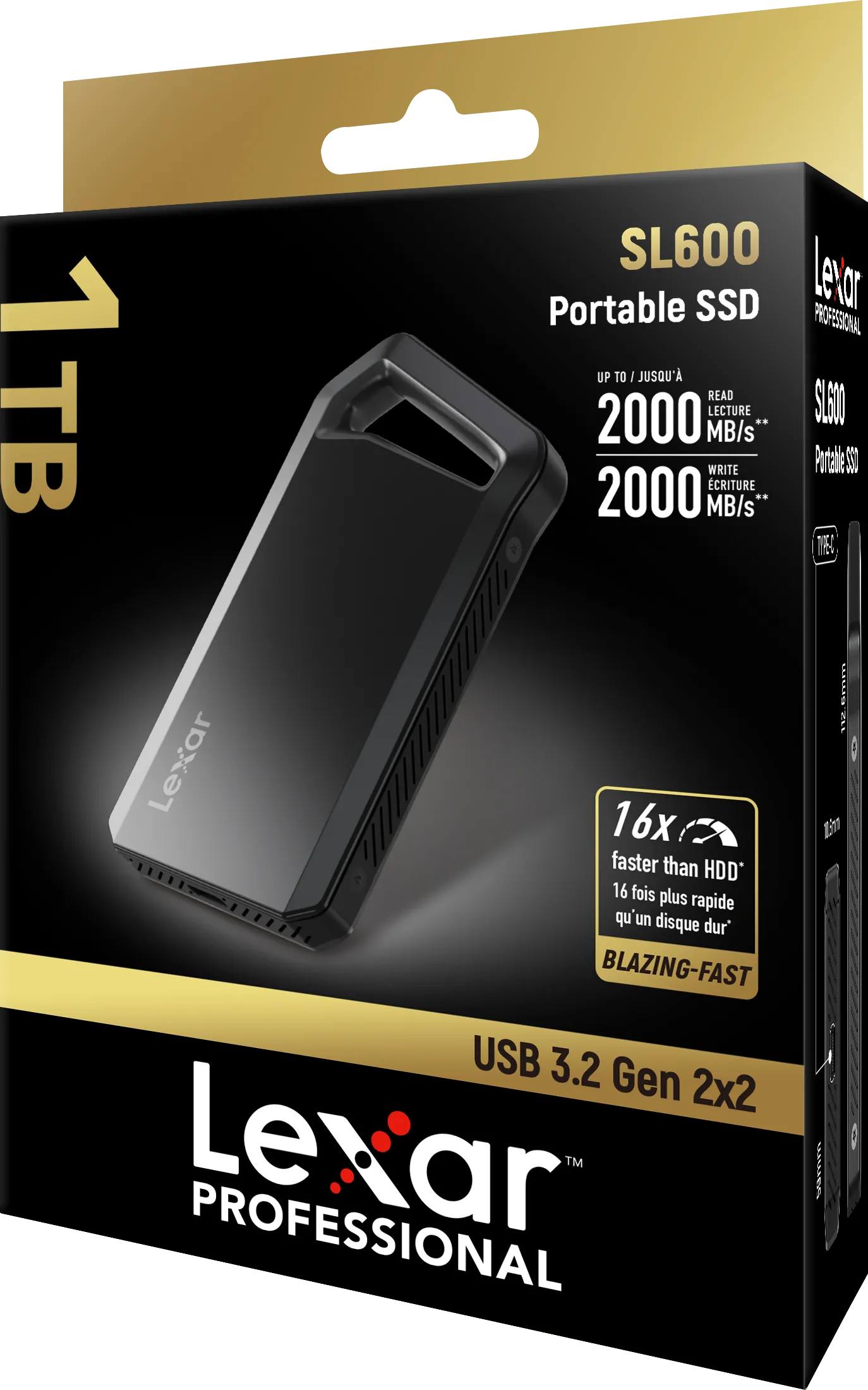 Disque SSD externe Lexar SL600 - 1To (Noir)