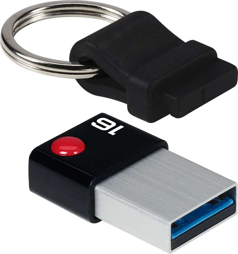 Clé USB 3.0 Emtec T100 Nano Ring - 16Go (Noir)
