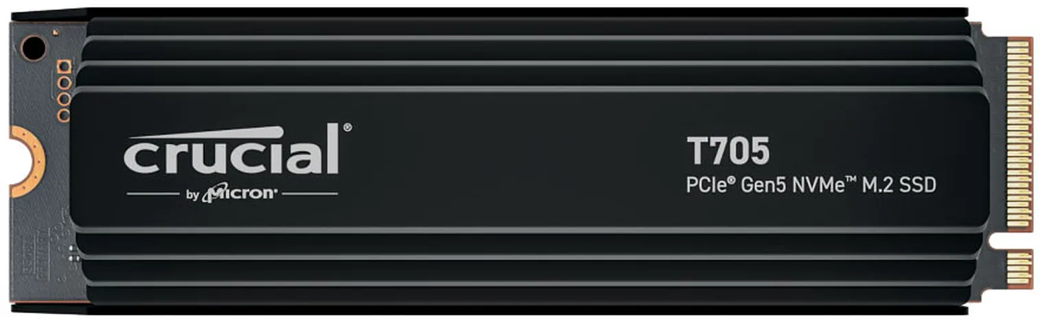Disque SSD Crucial T705 1To avec dissipateur - NVMe M.2 Type 2280