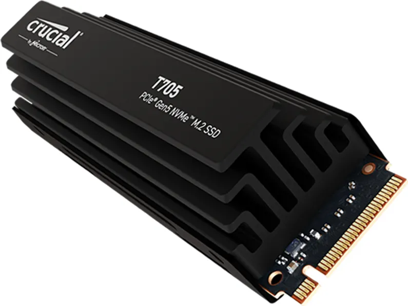 Disque SSD Crucial T705 1To avec dissipateur - NVMe M.2 Type 2280