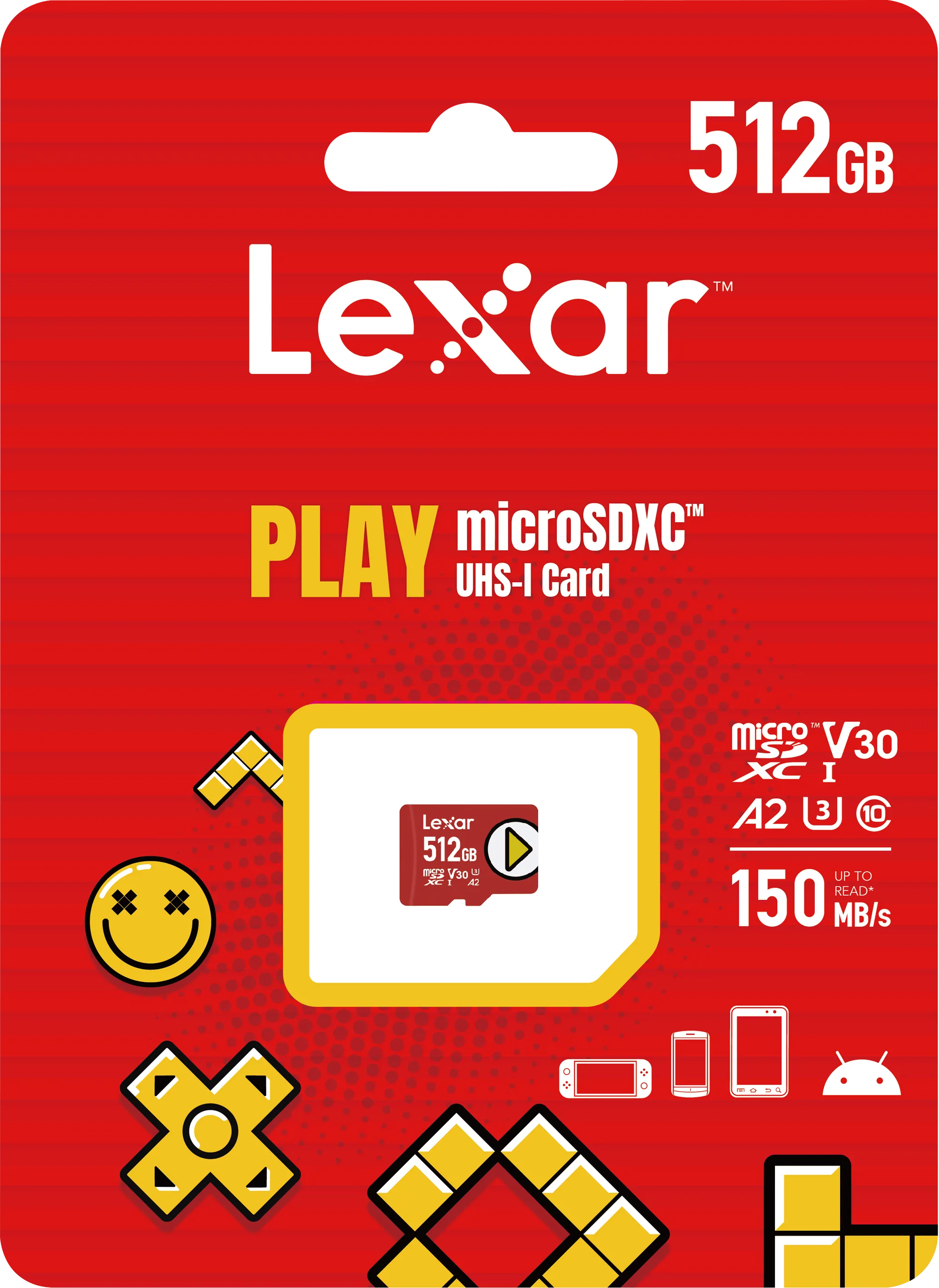 Carte mémoire Micro SD Lexar Play V1 - 512Go