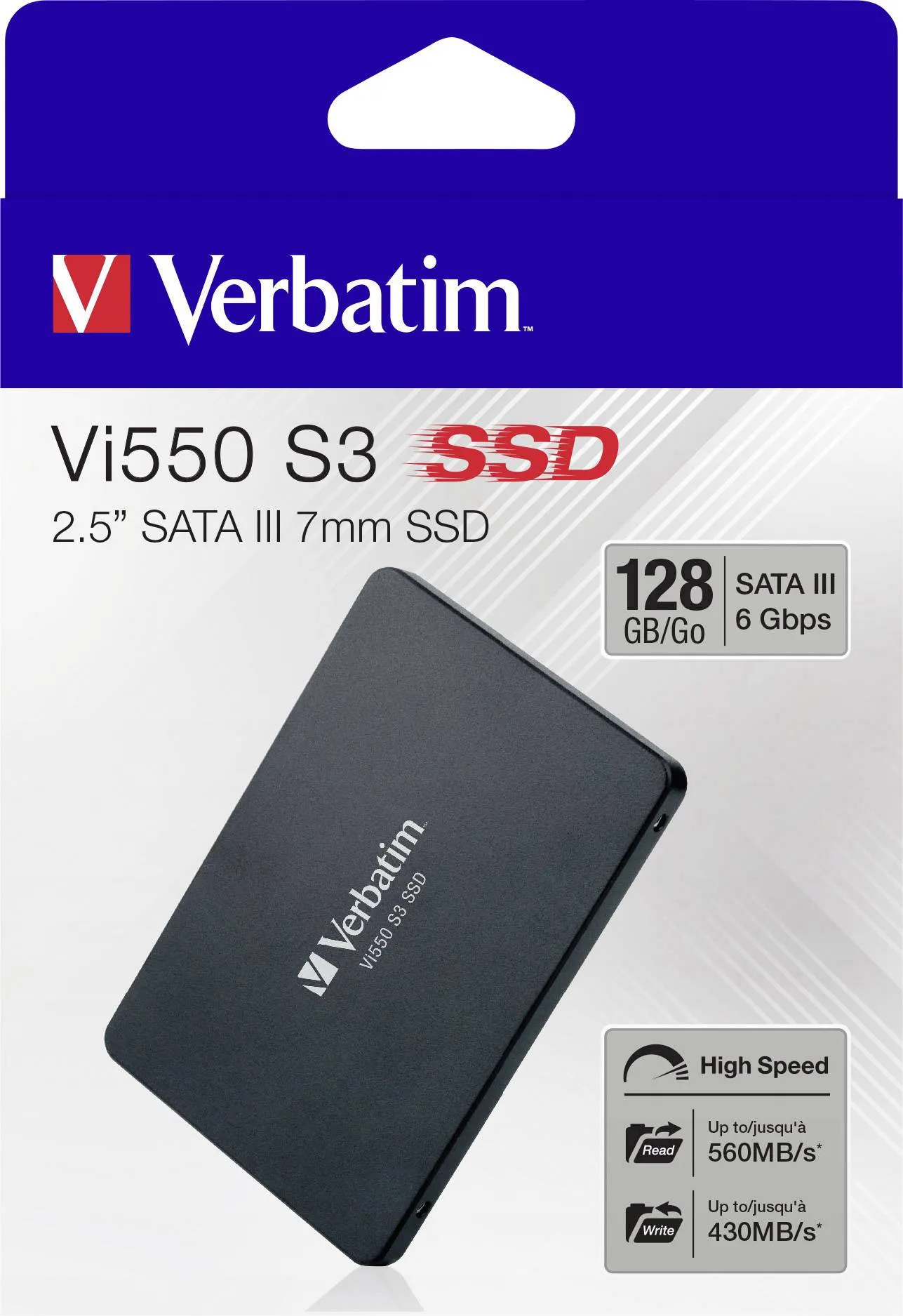 Disque SSD Verbatim Vi550 S3 128Go - S-ATA 2,5"