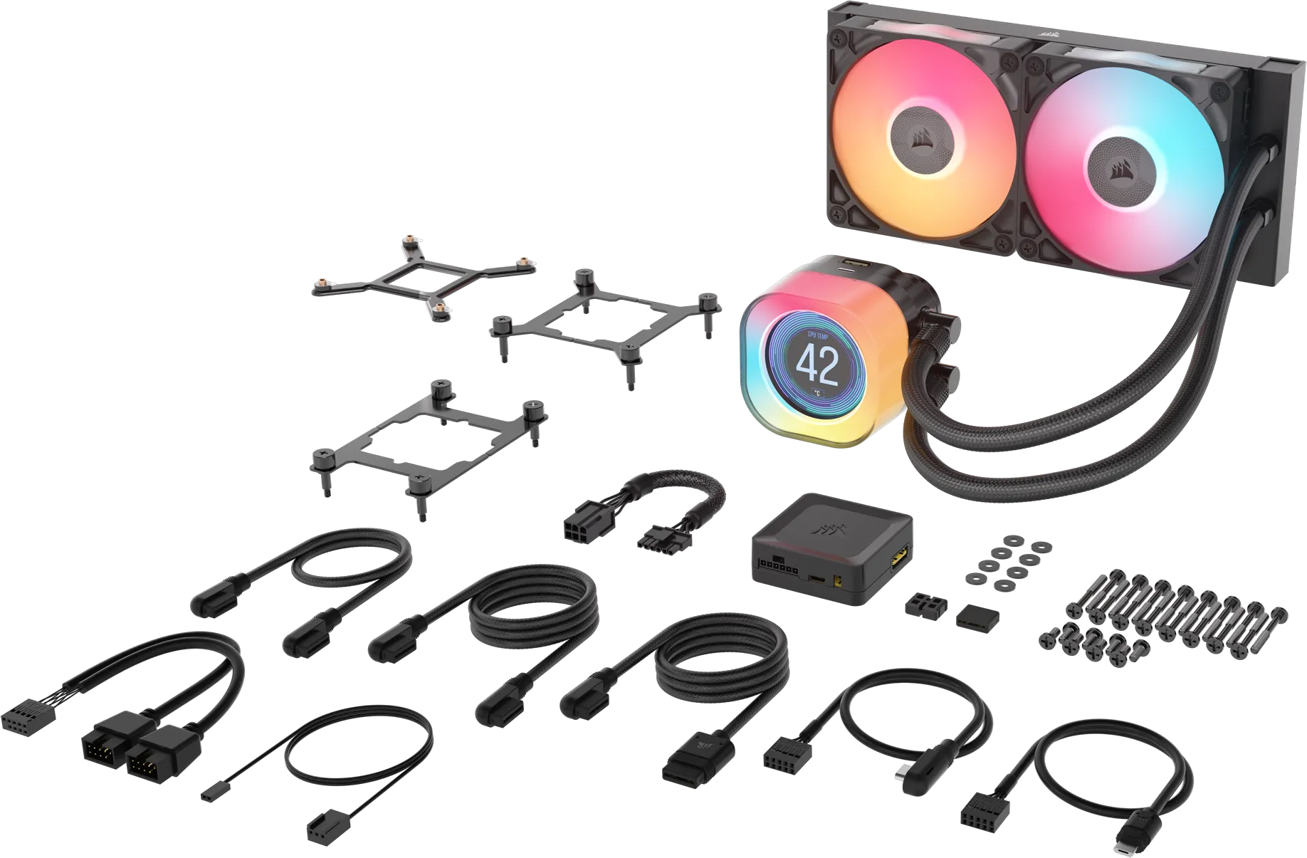 Kit Watercooling AIO Corsair iCue Link Titan RX LCD RGB - 240mm (Noir)