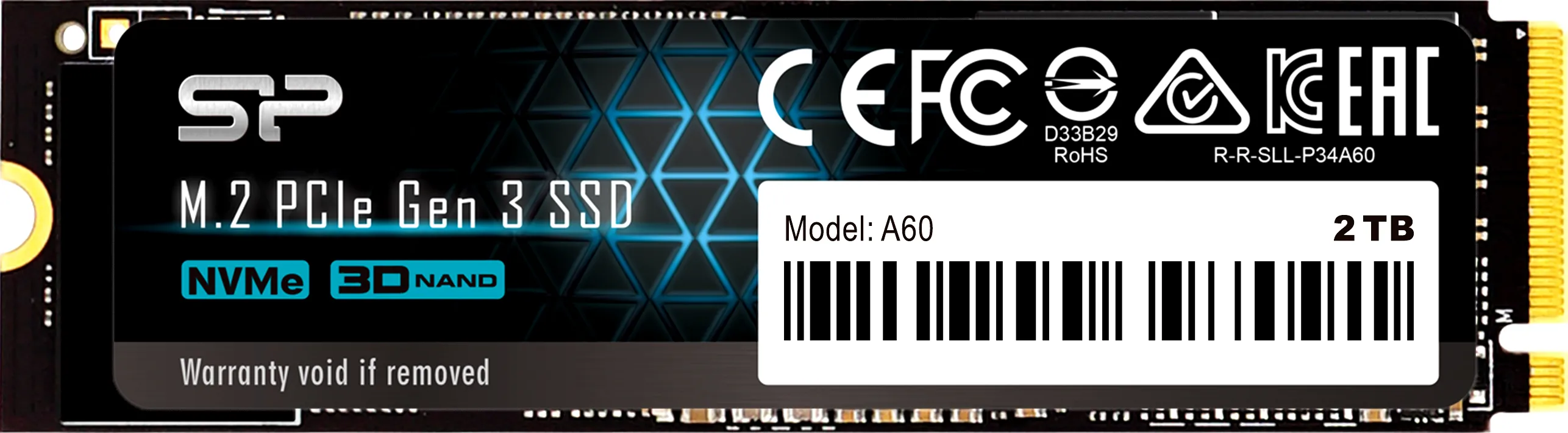 Disque SSD Silicon Power A60 2To  - NVMe M.2 Type 2280