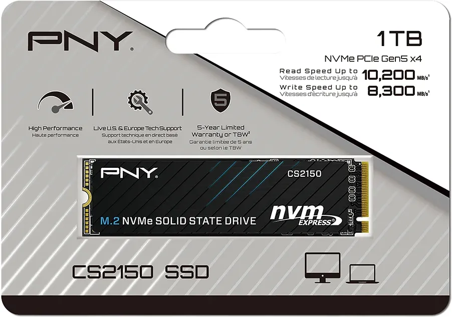 Disque SSD PNY CS2150 1To  - NVMe M.2 Type 2280