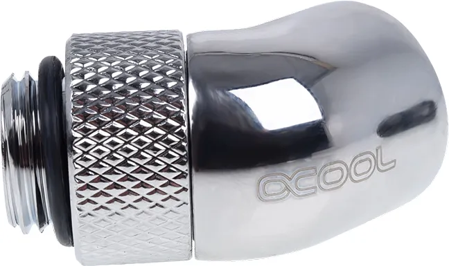 Raccord rotatif à 45° à compression pour G1/4 Alphacool Eiszapfen (Argent)