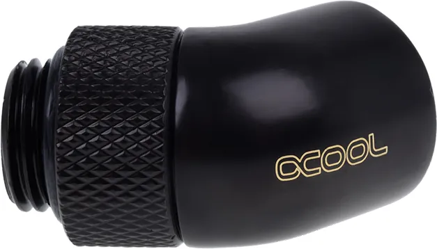 Raccord rotatif à 45° à compression pour G1/4 Alphacool Eiszapfen (Noir)