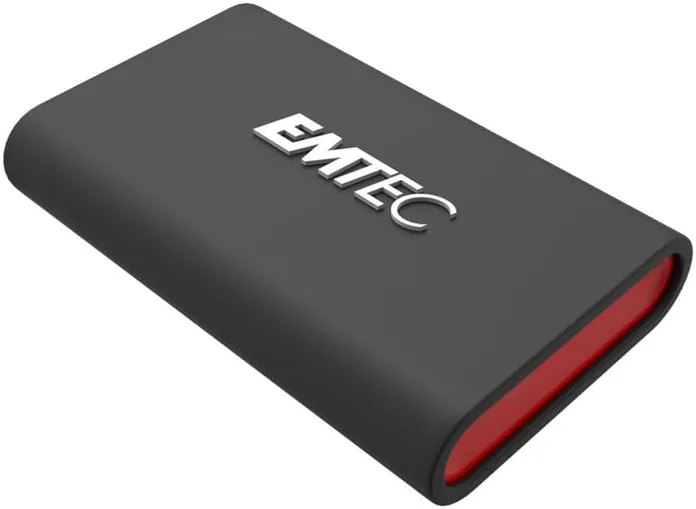 Disque SSD externe Emtec X210 - 256Go (Noir/Rouge)