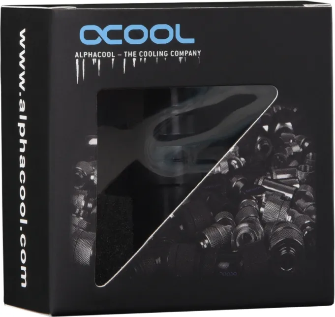 Raccord autobloquant Alphacool Eiszapfen Quick Coupling Mâle (Noir)