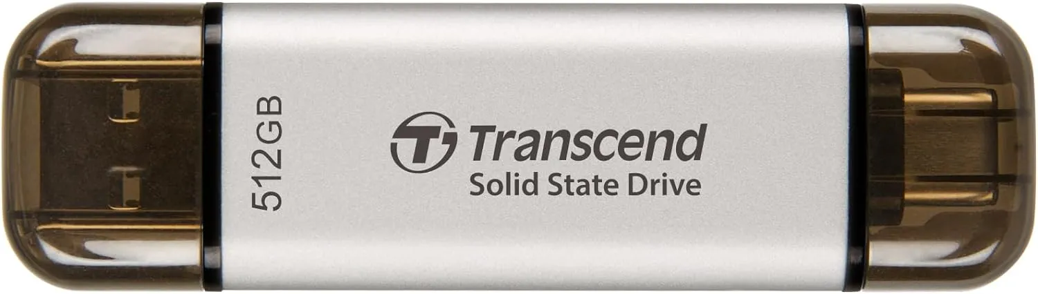 Disque SSD externe Transcend ESD310 - 512Go (Argent)