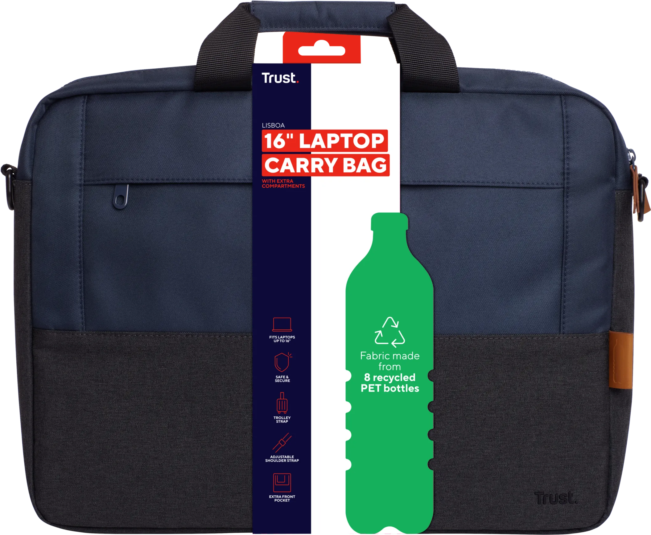 Sacoche Ordinateur portable Trust Lisboa 16" max (Bleu)