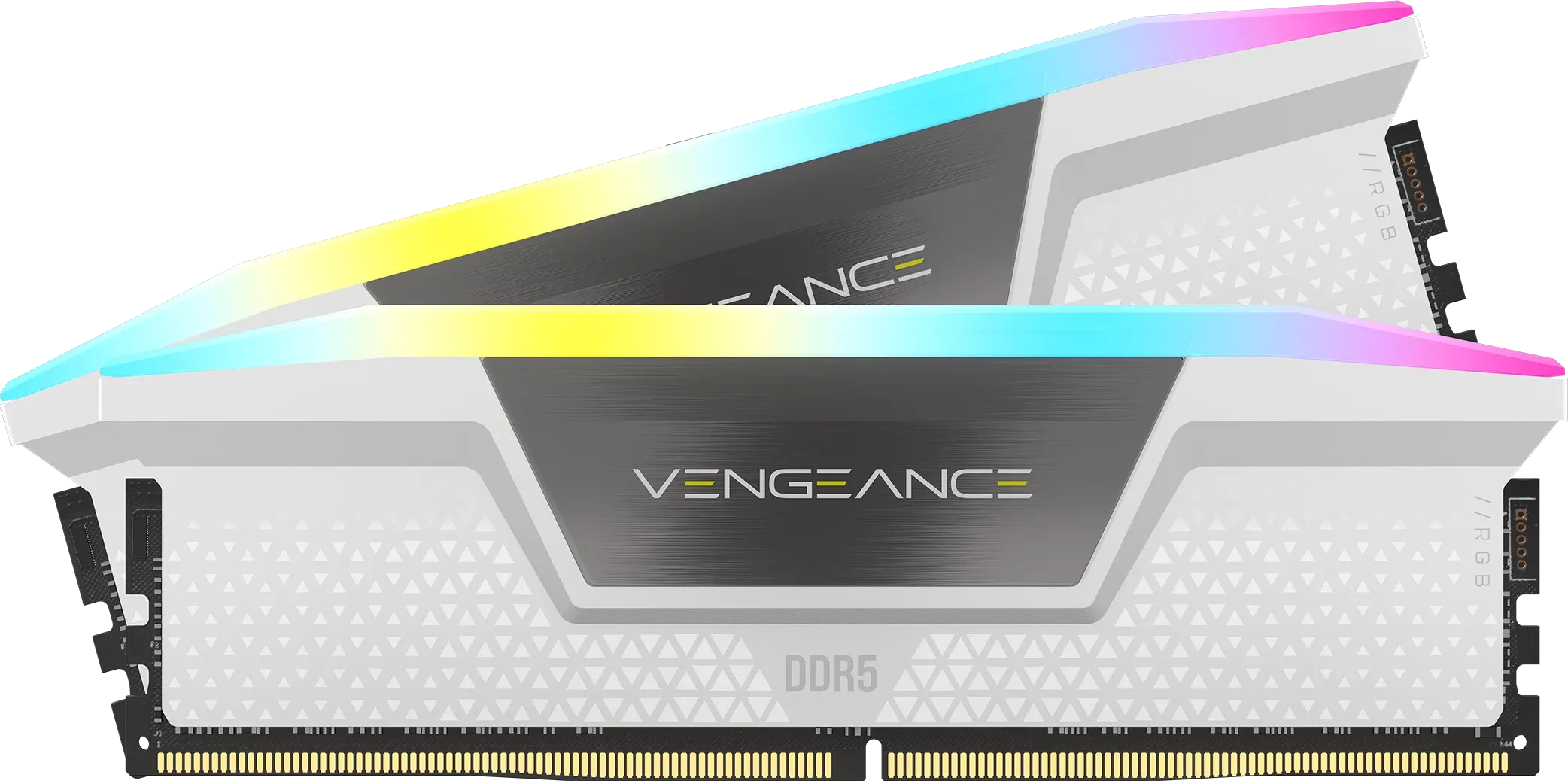 Kit Barrettes mémoire 32Go (2x16Go) DIMM DDR5 Corsair Vengeance RGB 6000MHz (Blanc)