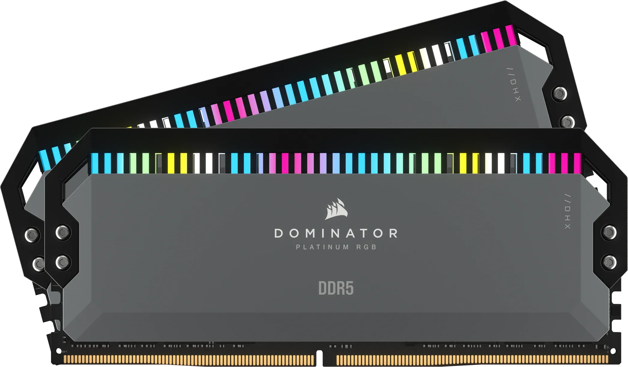 Kit Barrettes mémoire 32Go (2x16Go) DIMM DDR5 Corsair Dominator Platinum RGB 6000MHz AMD Expo (Gris)