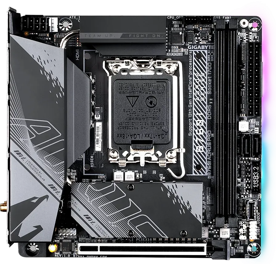 Carte Mère Gigabyte B760I Aorus Pro DDR5 (Intel LGA 1700) Mini ITX
