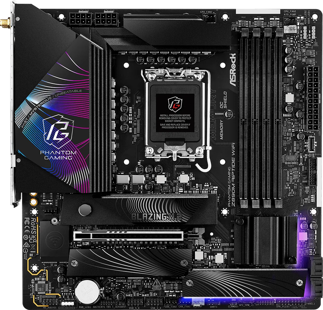 Carte Mère ASRock Z890M Riptide WiFi (Intel LGA 1851) Micro ATX