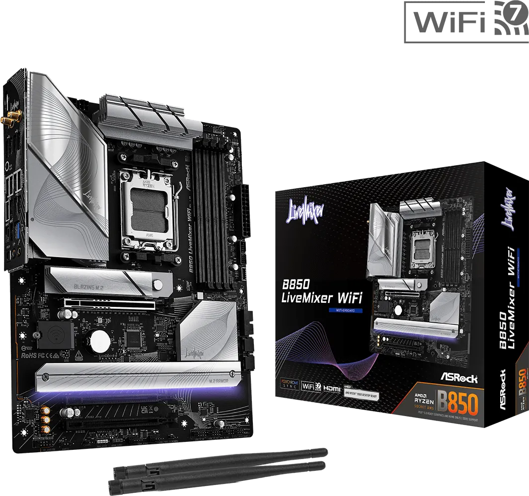 Carte Mère ASRock B850 LiveMixer WiFi (AMD AM5)