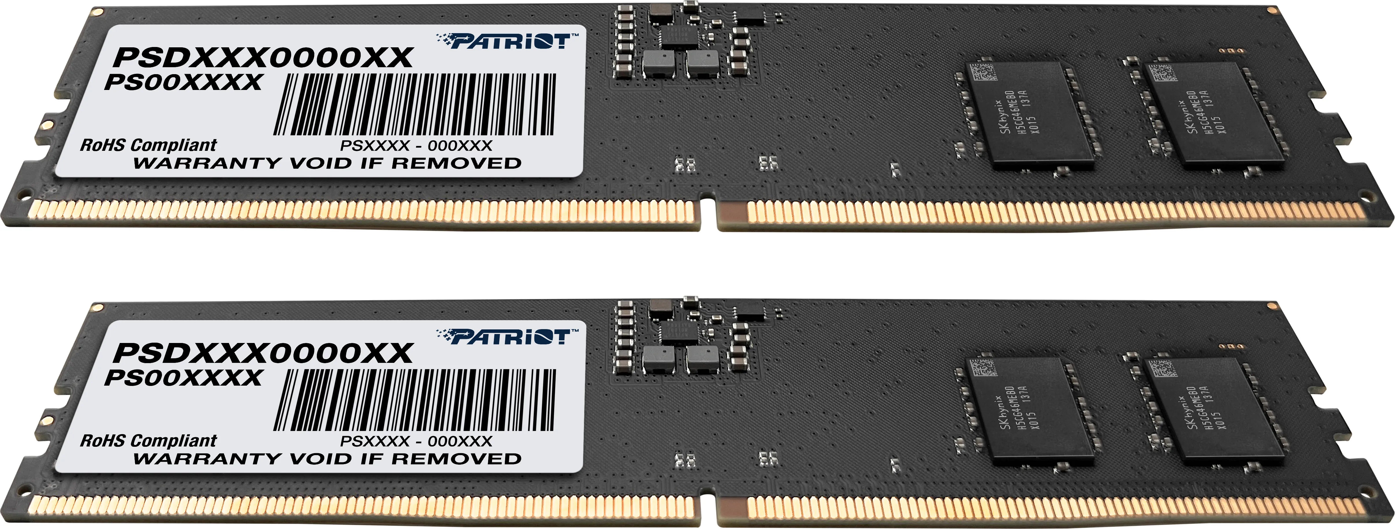 Kit Barrettes mémoire 32Go (2x16Go) DIMM DDR5 Patriot Signature Line 5600MHz (Noir)