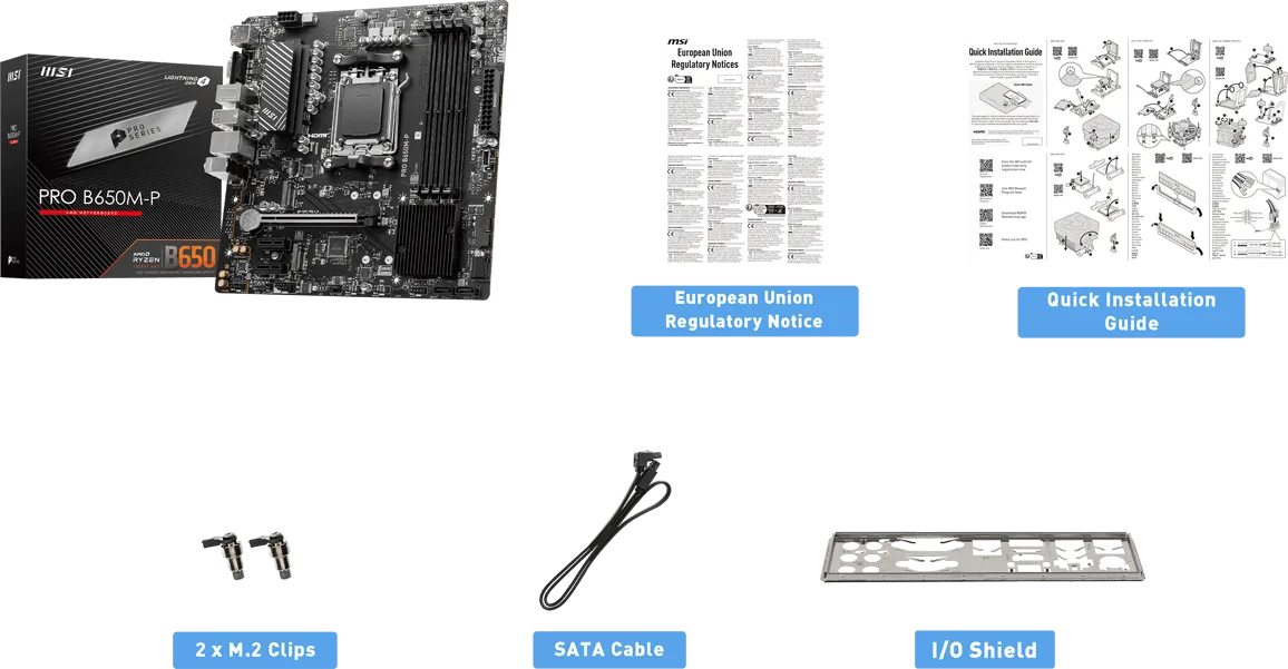 Carte Mère MSI Pro B650M-P (AM5) Micro ATX