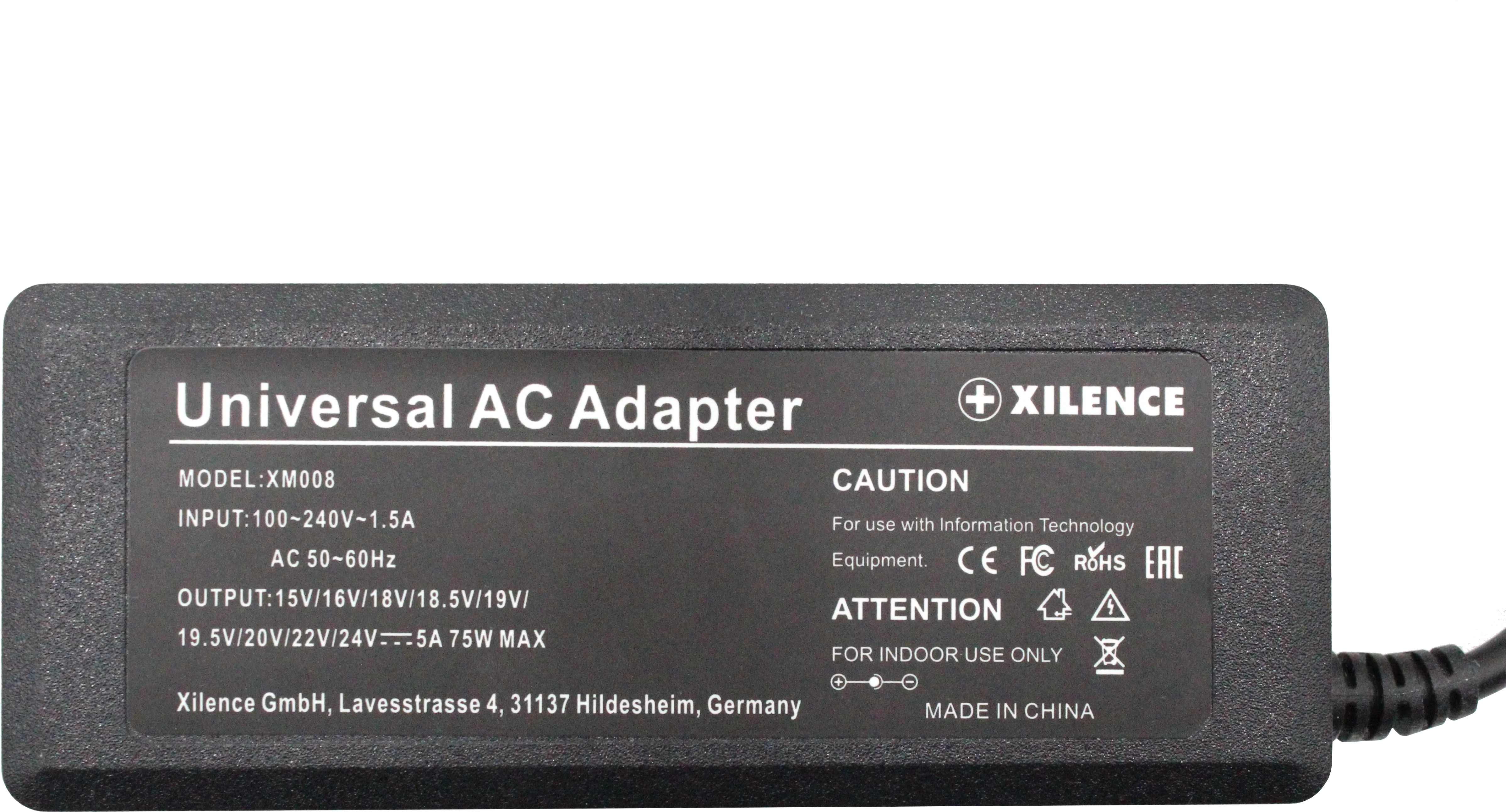 Chargeur universel Xilence SPS-XP-LP75 pour ordinateur portable 75W max (9 Embouts)