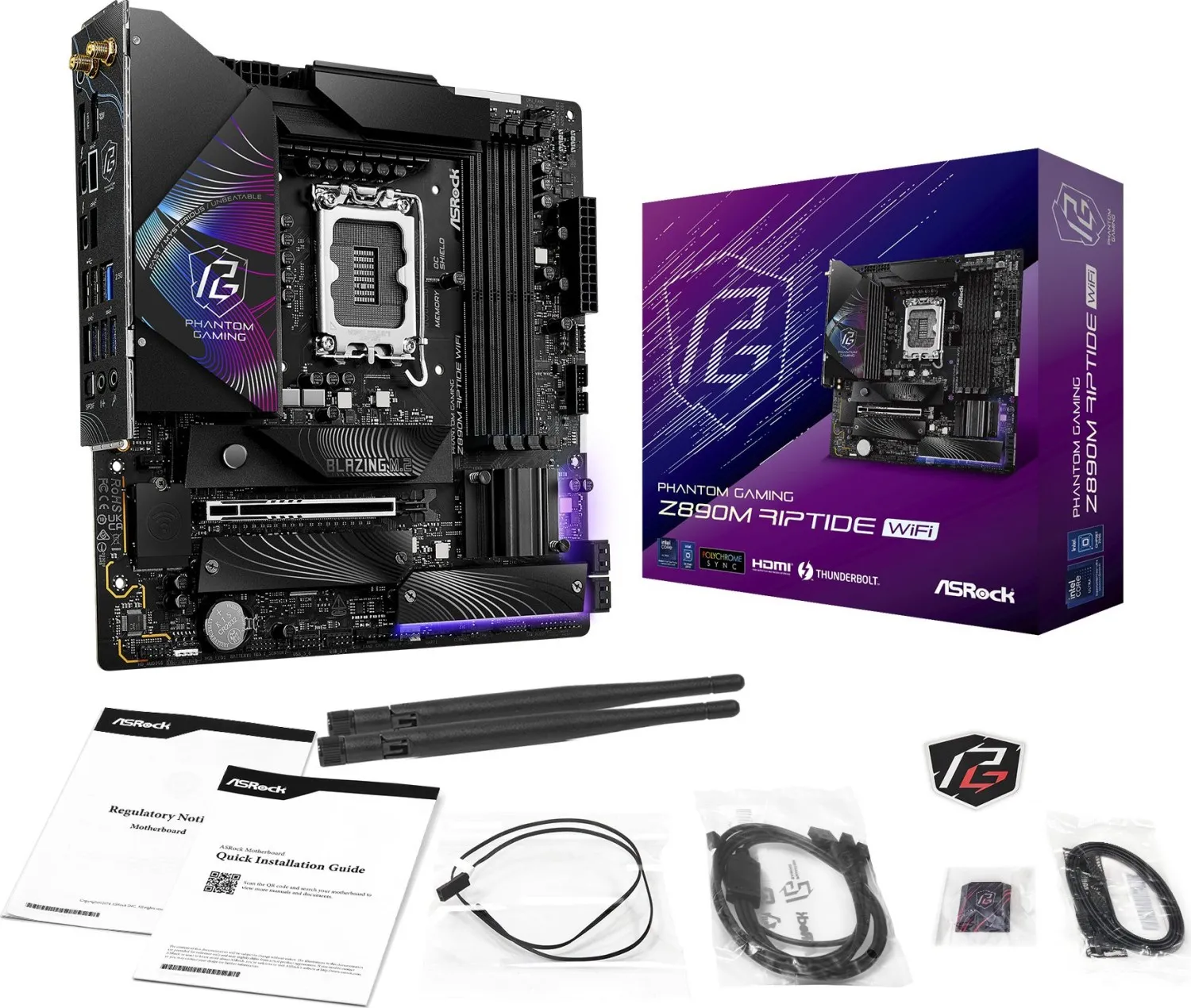 Carte Mère ASRock Z890M Riptide WiFi (Intel LGA 1851) Micro ATX