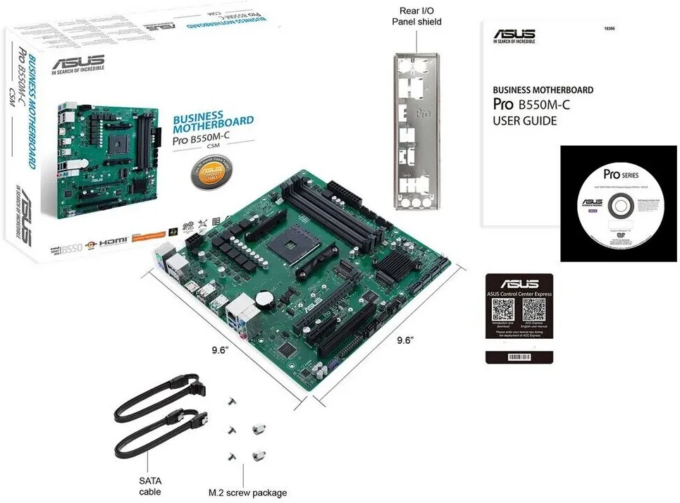 Carte Mère Asus Pro B550M-C/CSM (AM4) Micro ATX