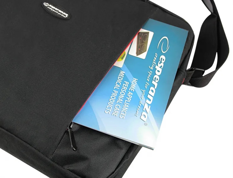 Sacoche Ordinateur Portable Esperanza Salerno 15,6" max (Noir/Rouge)