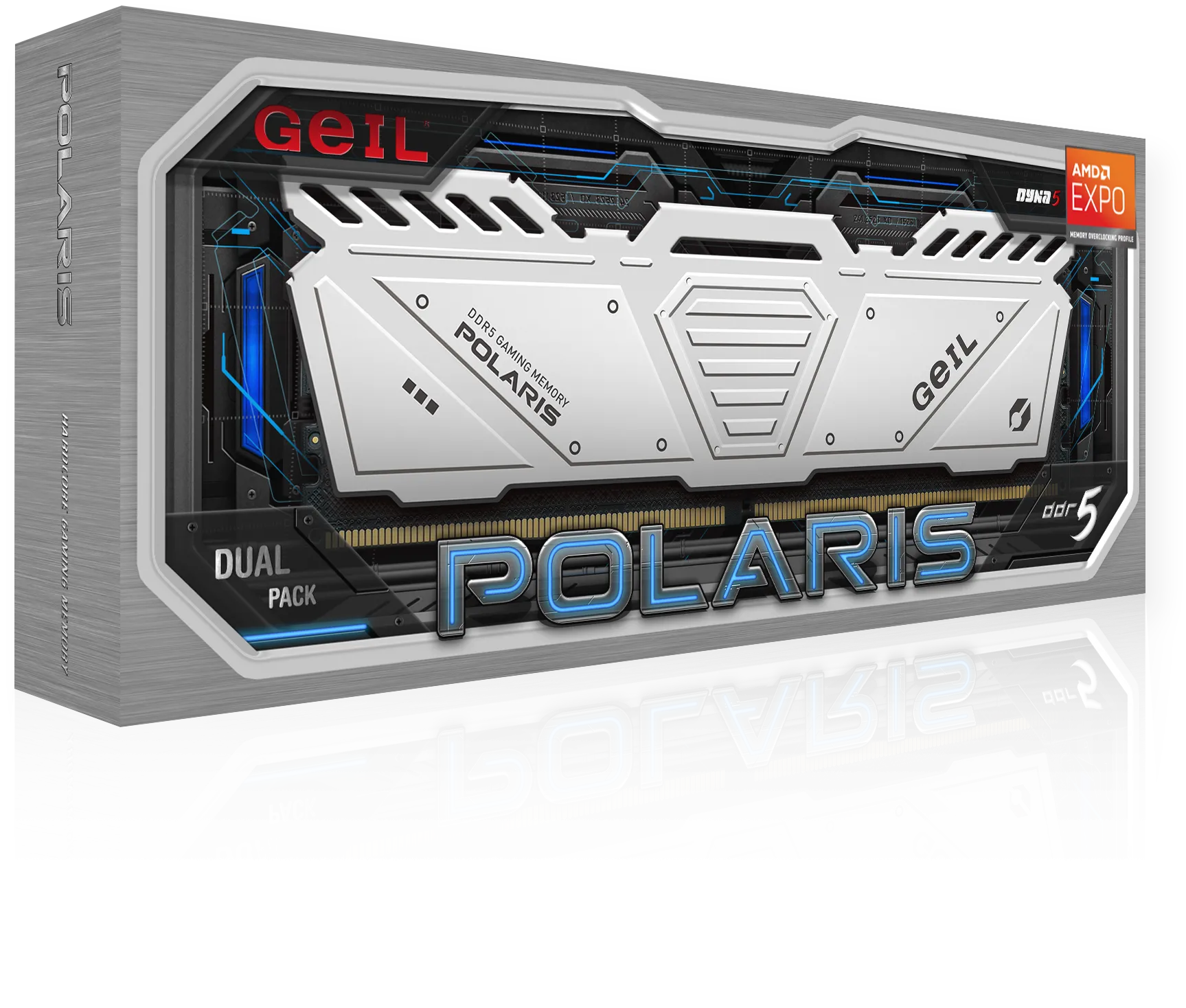 Kit Barrettes mémoire 32Go (2x16Go) DIMM DDR5 GeIL Polaris 5200Mhz (Noir)