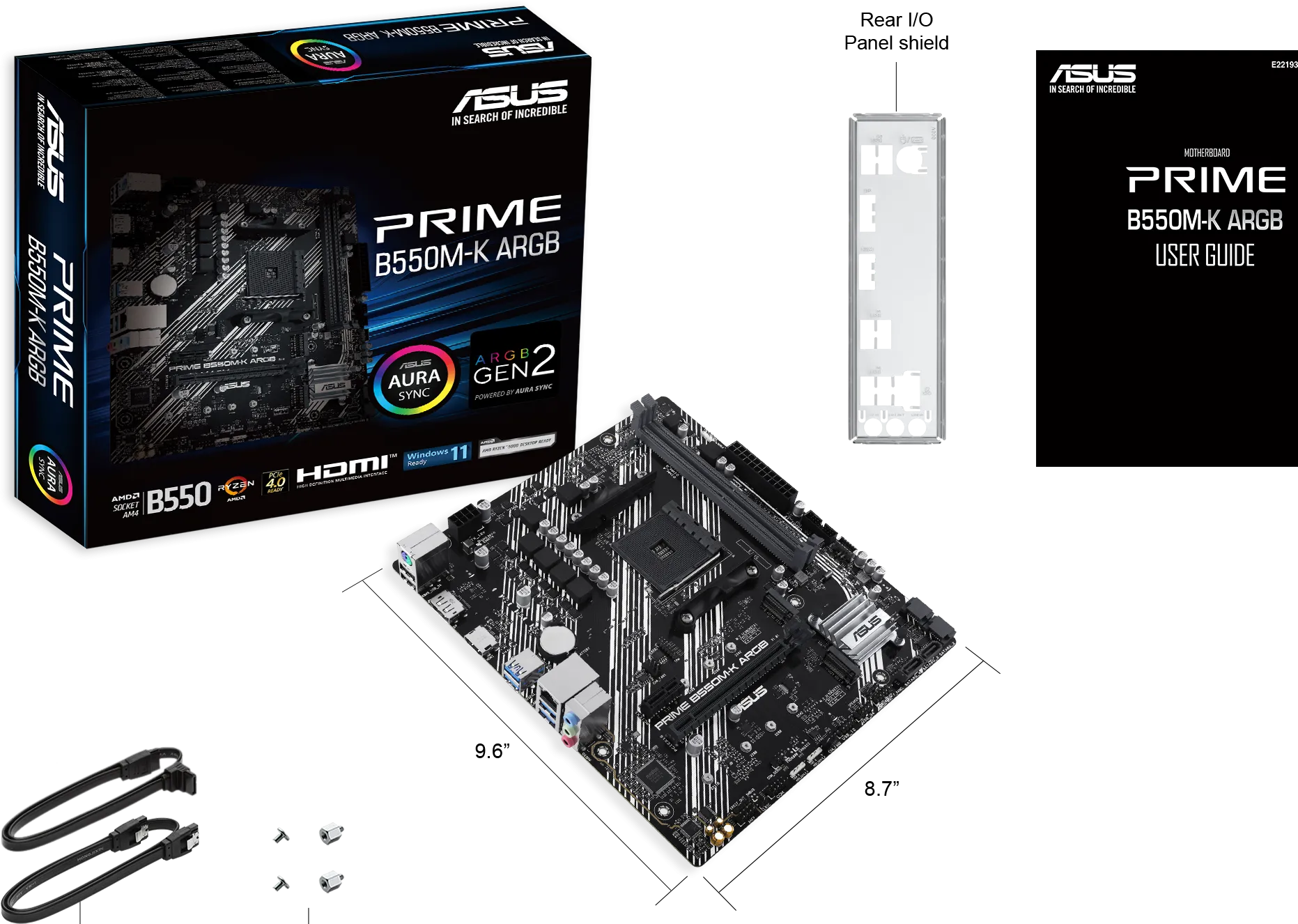 Carte Mère Asus Prime B550M-K aRGB (AM4) Micro ATX