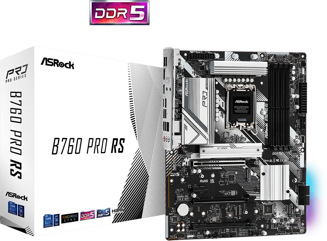 Carte Mère ASRock B760 Pro RS DDR5 (Intel LGA 1700)