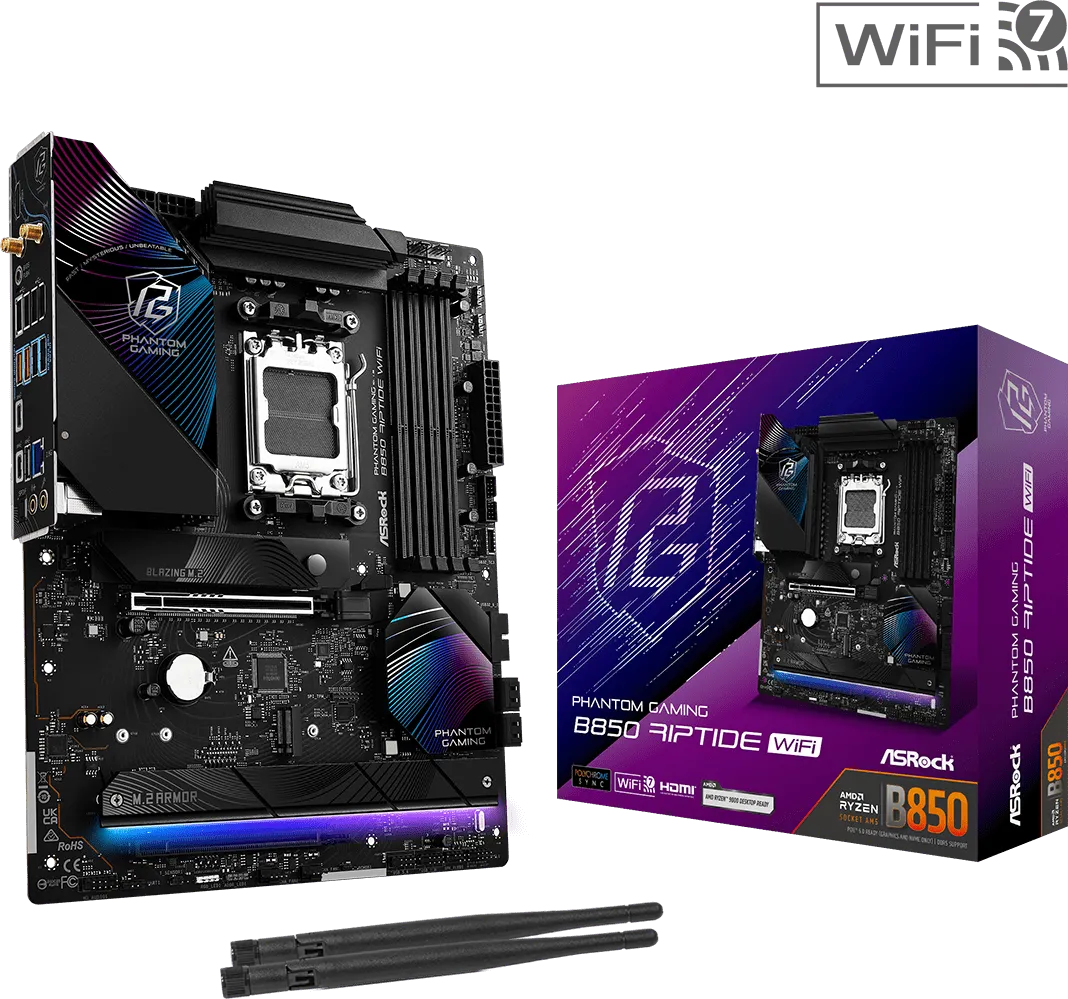 Carte Mère ASRock B850 Phantom Gaming Riptide WiFi (AMD AM5)