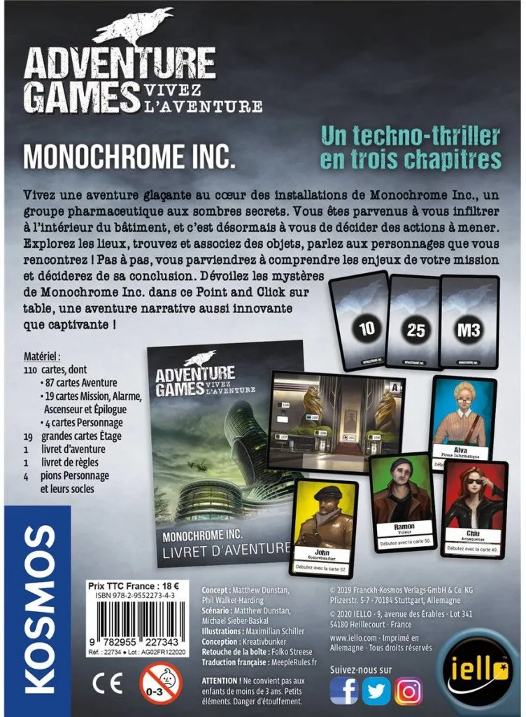 Jeu - Adventure Games : Monochrome