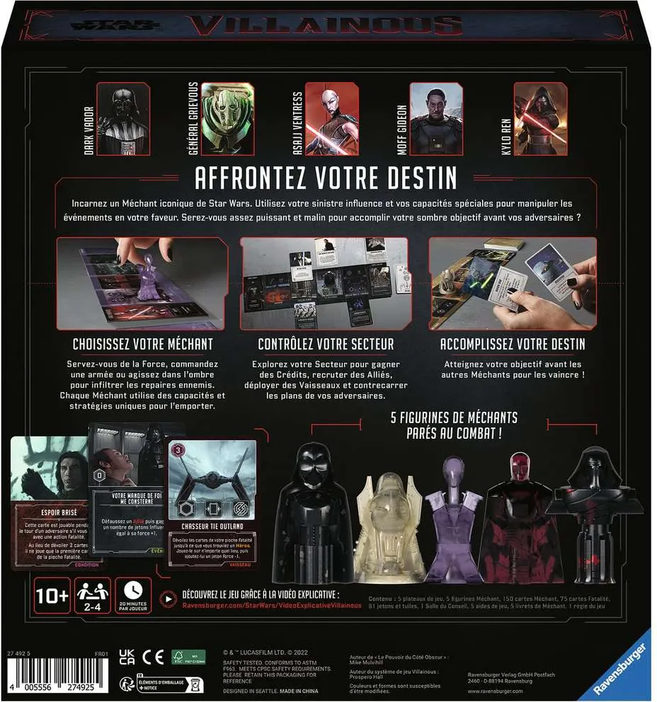 Jeu - Villainous Star Wars : Le pouvoir du côté obscur ! (Base)