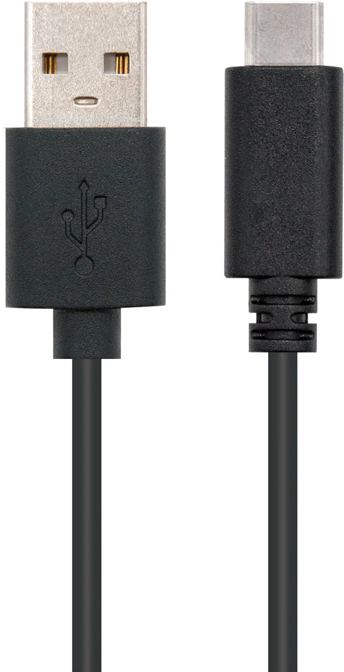 Câble Nanocable USB-A/C 2.0 M/M 1m (Noir)