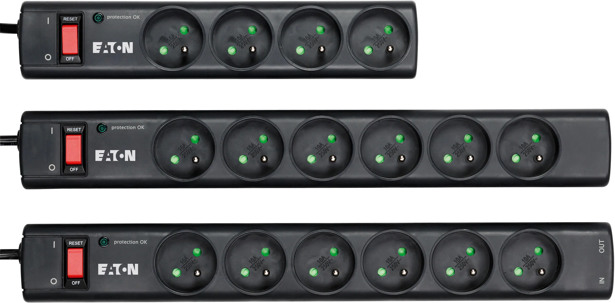 Multiprise Surtension Eaton Protection Strip PS6TF 6 prises (Noir)