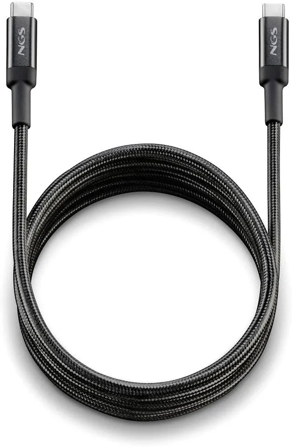 Cable NGS Knot USB-C M/M 3m 65W (Noir)