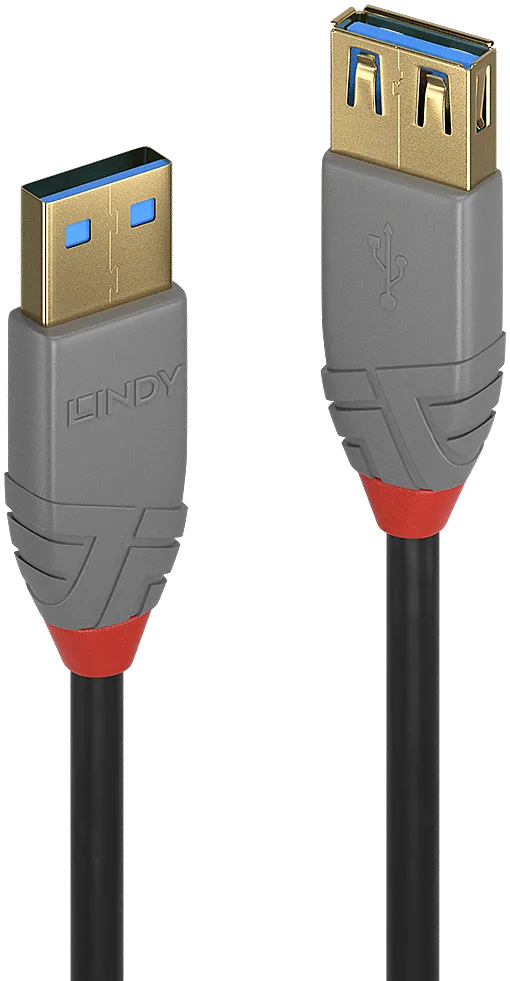 Rallonge USB 3.0 Lindy - 3m M/F (Gris)