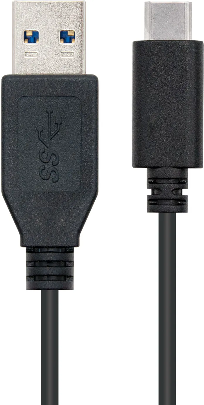 Câble Nanocable USB-A/C 3.1 M/M 1m (Noir)