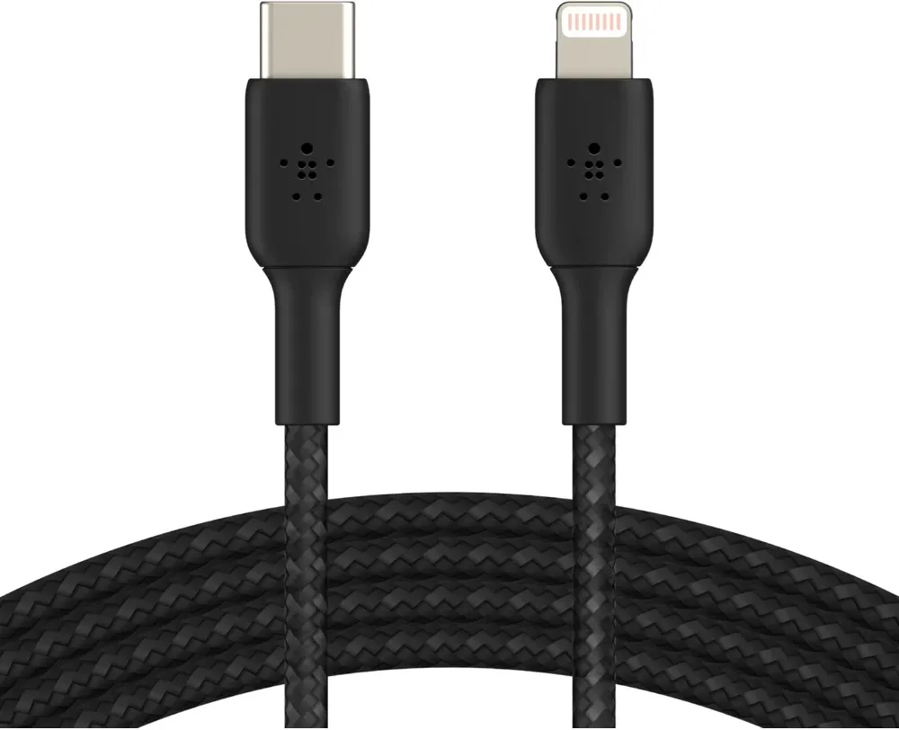 Câble Belkin BoostCharge USB-C vers Lightning 2m M/M (Noir)