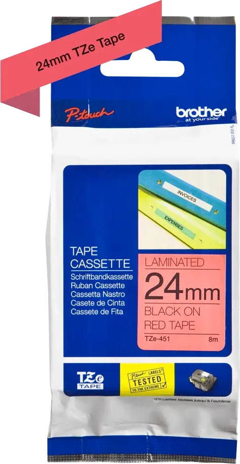 Ruban encreur Brother P-Touch TZE-451 (Noir/Rouge)